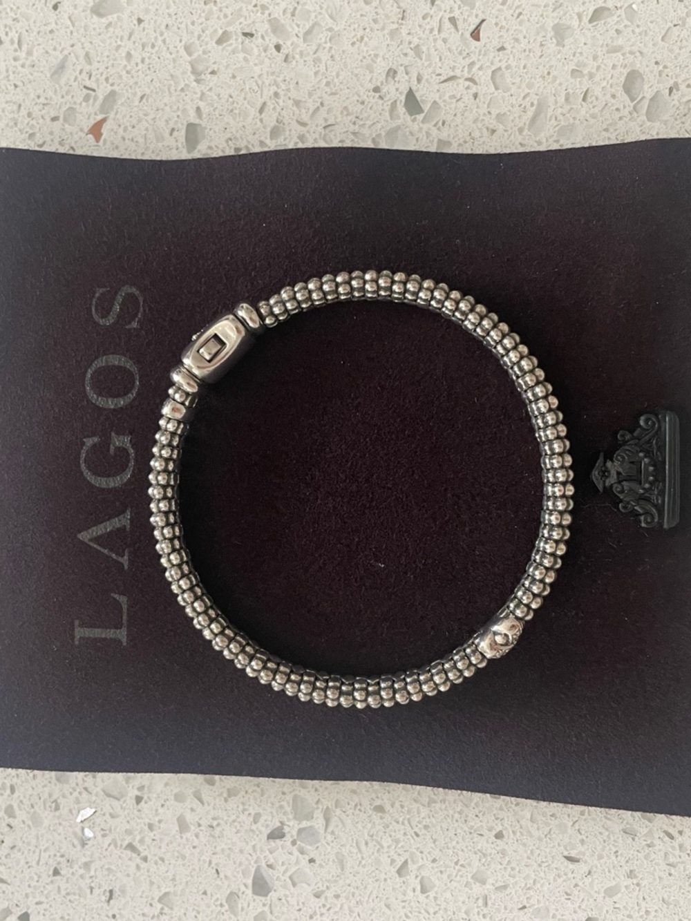 LAGOS Silver Caviar Diamond Rope Bracelet - Picture 5 of 8